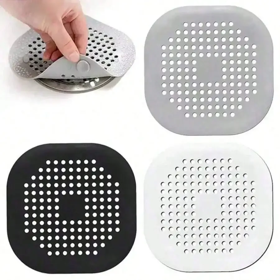 Drain Hair Catcher - 1/3pcs Silicone Hair Catcher, With Suction