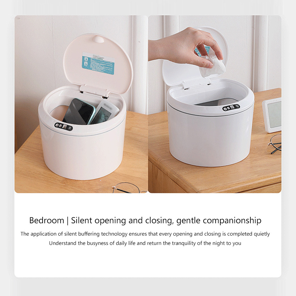 Home Bathroom Trash Can - Electric Sensor Auto Trash Bin 3L