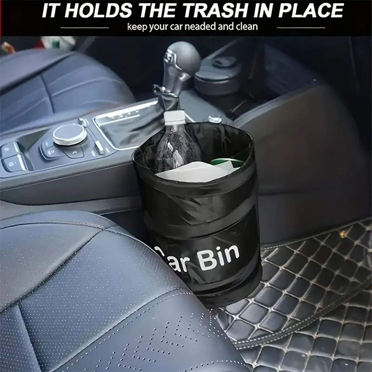 Home Bathroom Trash Can - Foldable Portable Trash Can Leakproof Polyamide