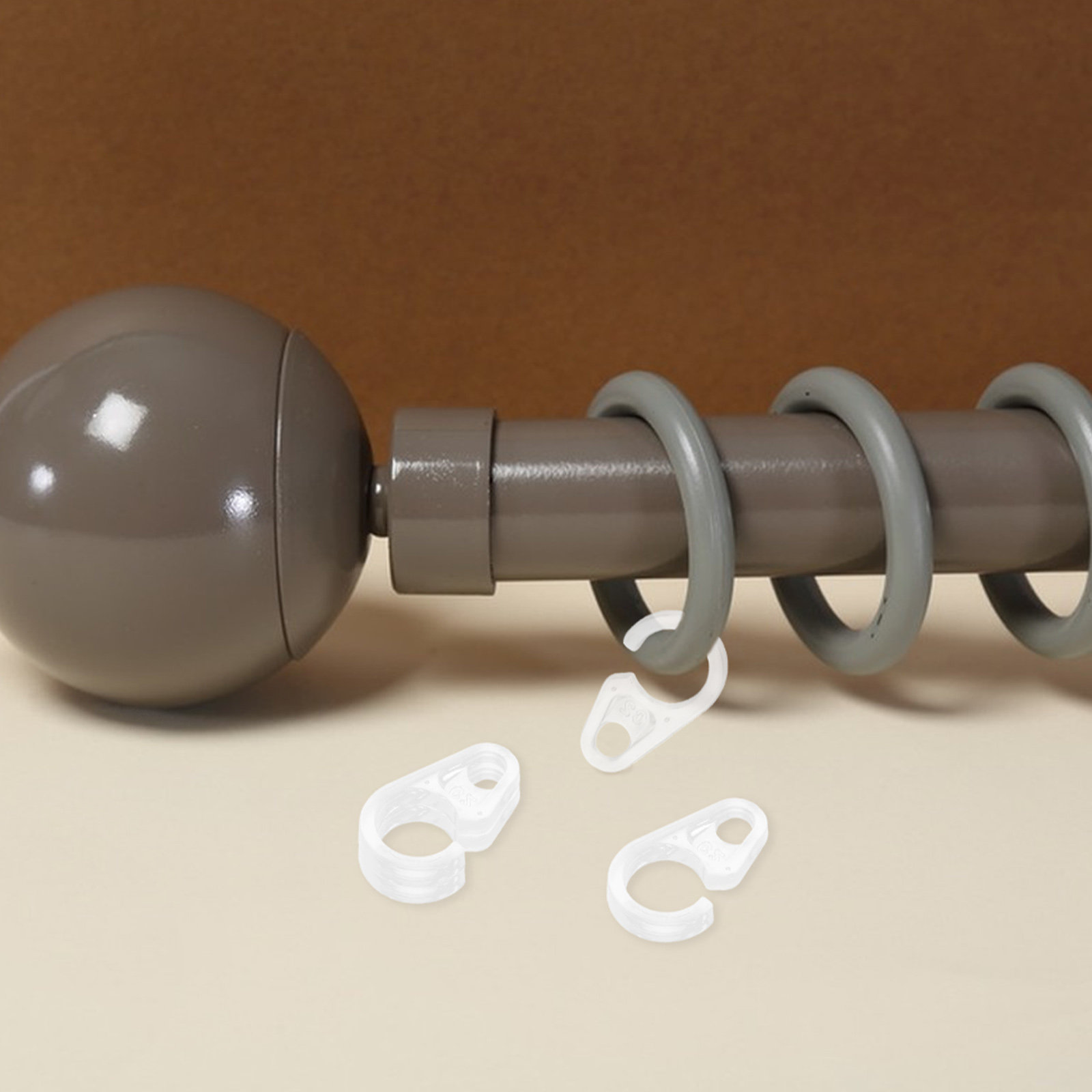 Home Office Bathroom - 50Pcs Stylish Curtain Hook Rings Versatile