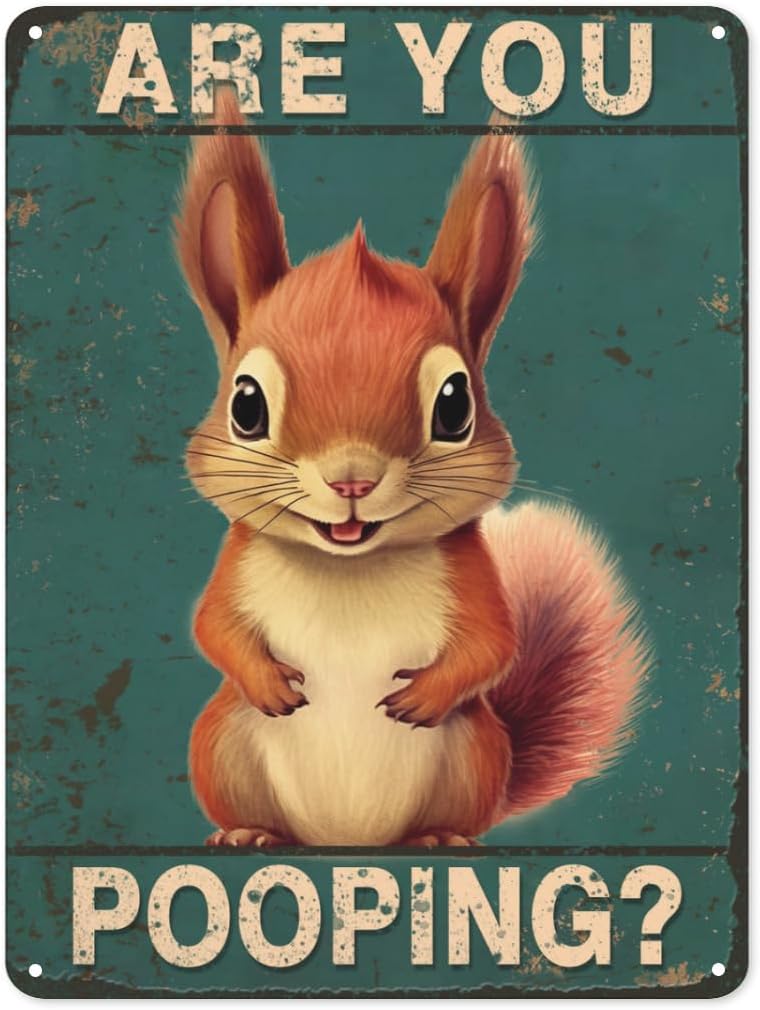 Home Office Bathroom - Are You Pooping squirrel Bathroom Funny