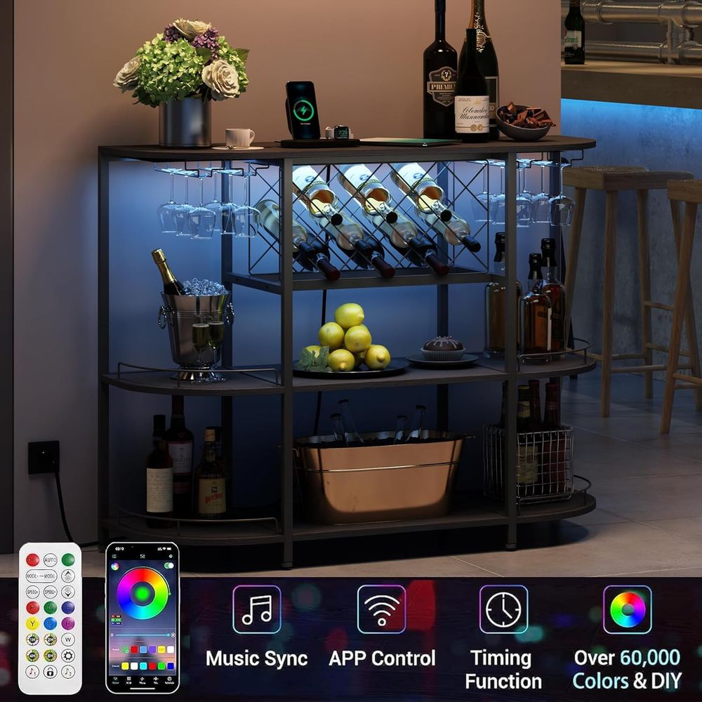 Black 3-Tier Coffee Table with - Home Kitchen & Bathroom 评论和价格