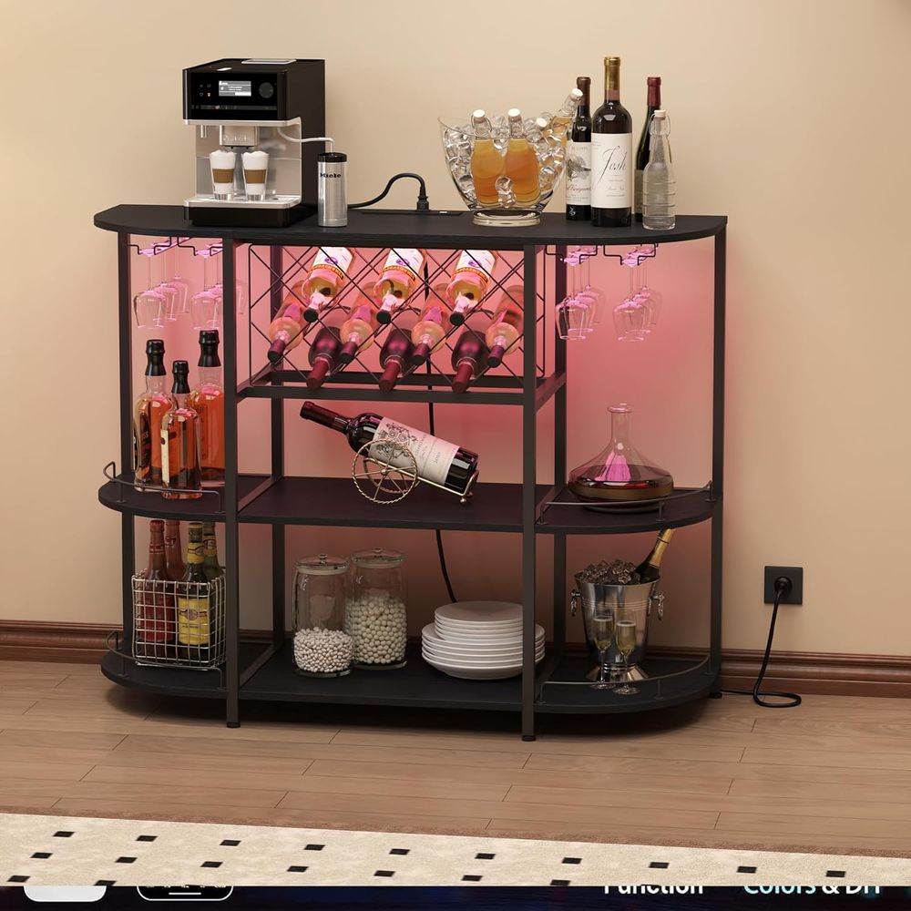 Black 3-Tier Coffee Table with - Home Kitchen & Bathroom 评论和价格
