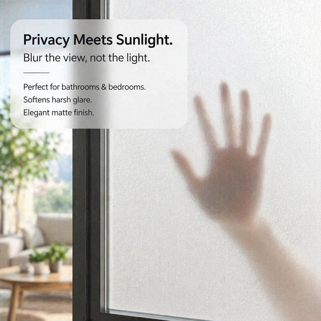 Frosted Privacy Window Film Tr - Home Office Bathroom 评论和价格