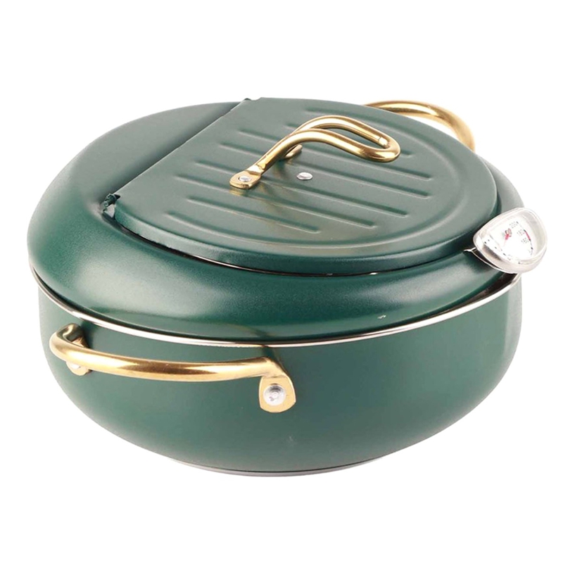 Frying Pot with Thermometer Ja - Home Kitchen & Bathroom 评论和价格
