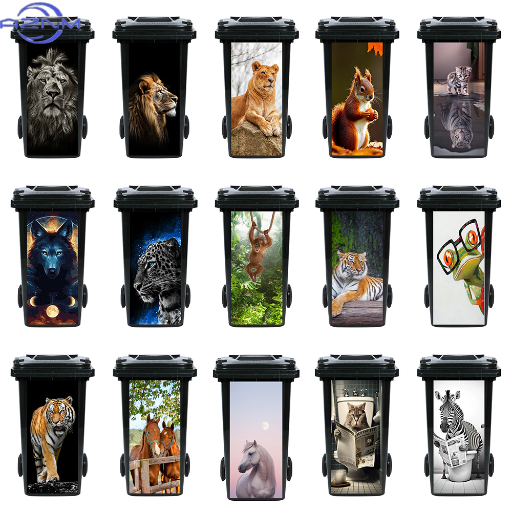 Fierce Animals Bin Sticker Tra - Home Bathroom Trash Can 评论和价格
