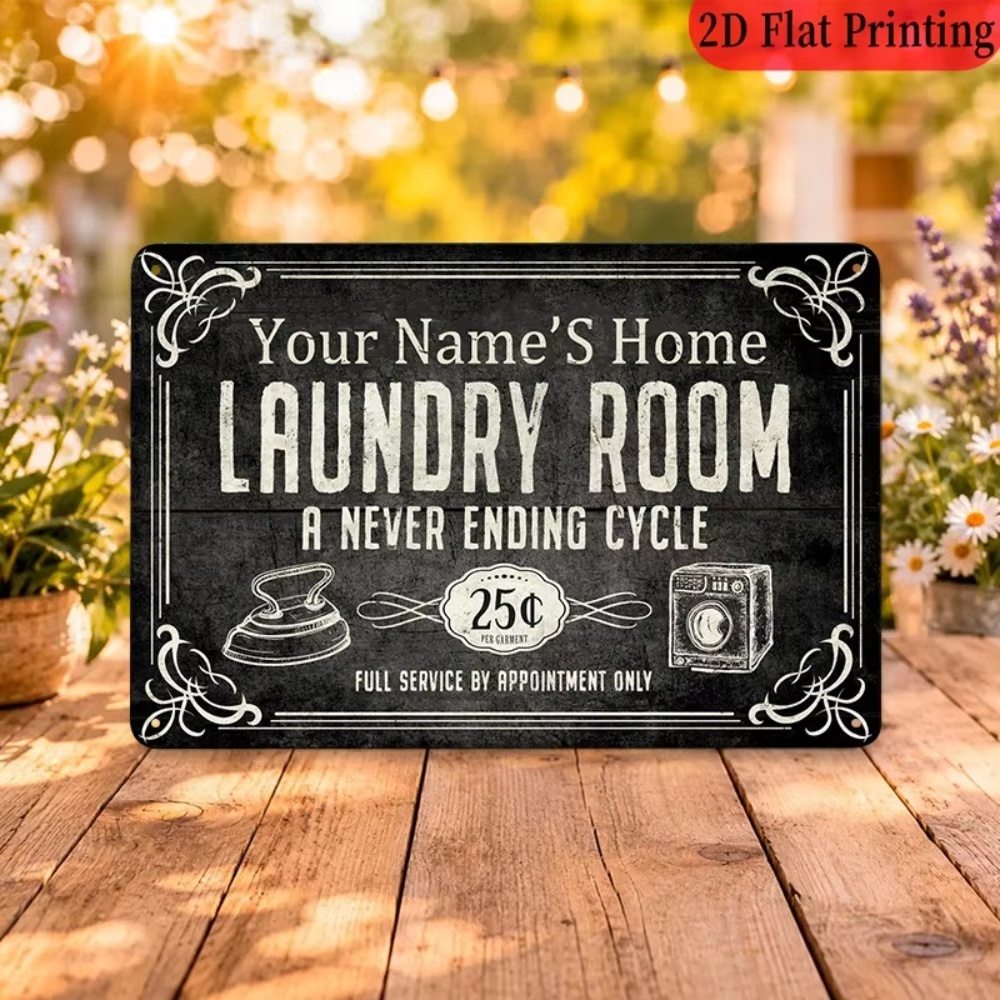 Custom Name Laundry Sign, Endl - Home Kitchen & Bathroom 评论和价格