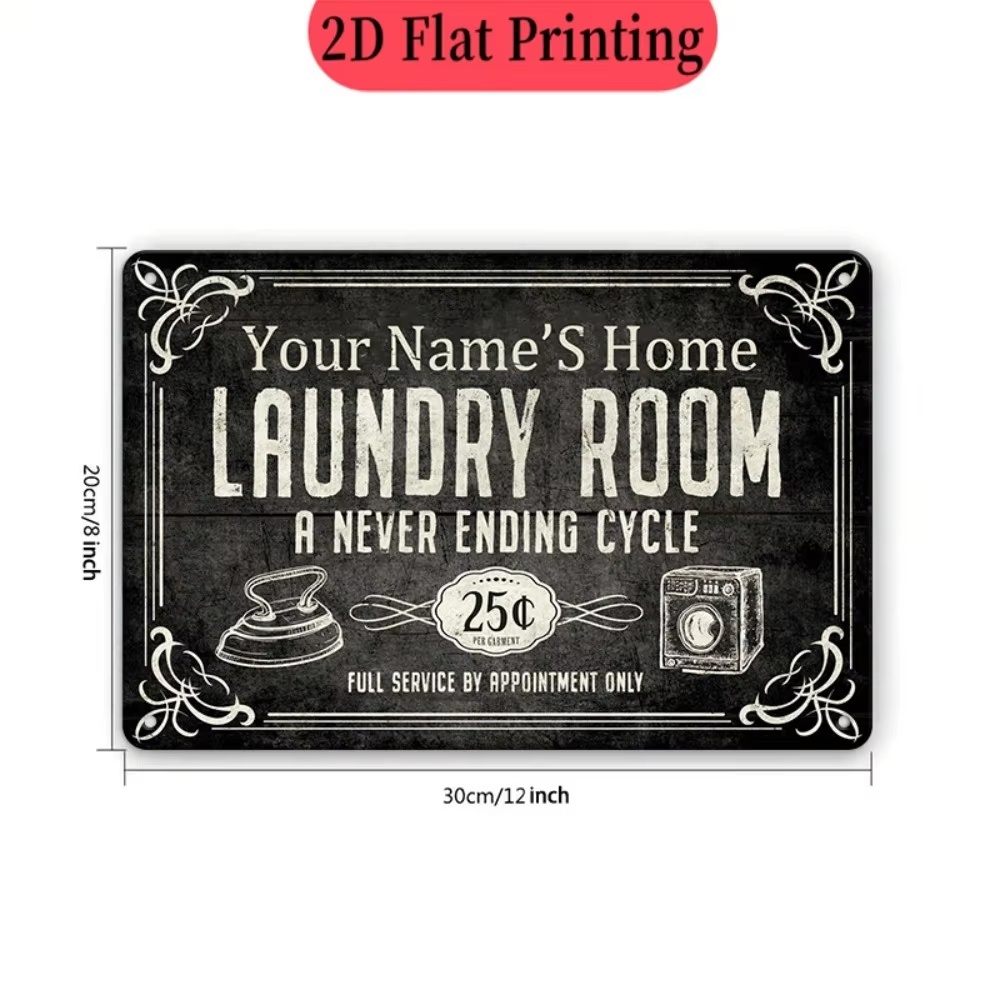 Custom Name Laundry Sign, Endl - Home Kitchen & Bathroom 评论和价格