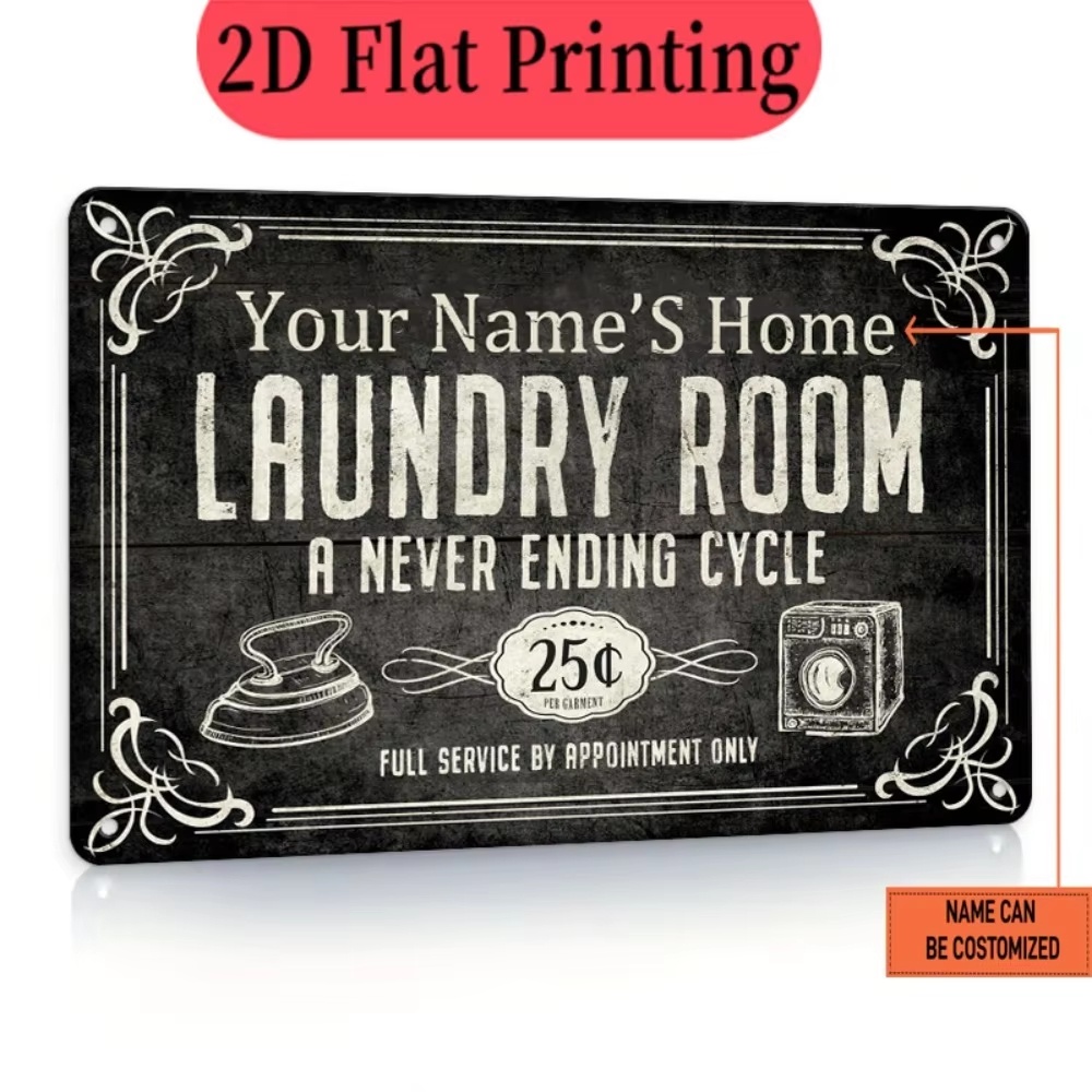 Custom Name Laundry Sign, Endl - Home Kitchen & Bathroom 评论和价格