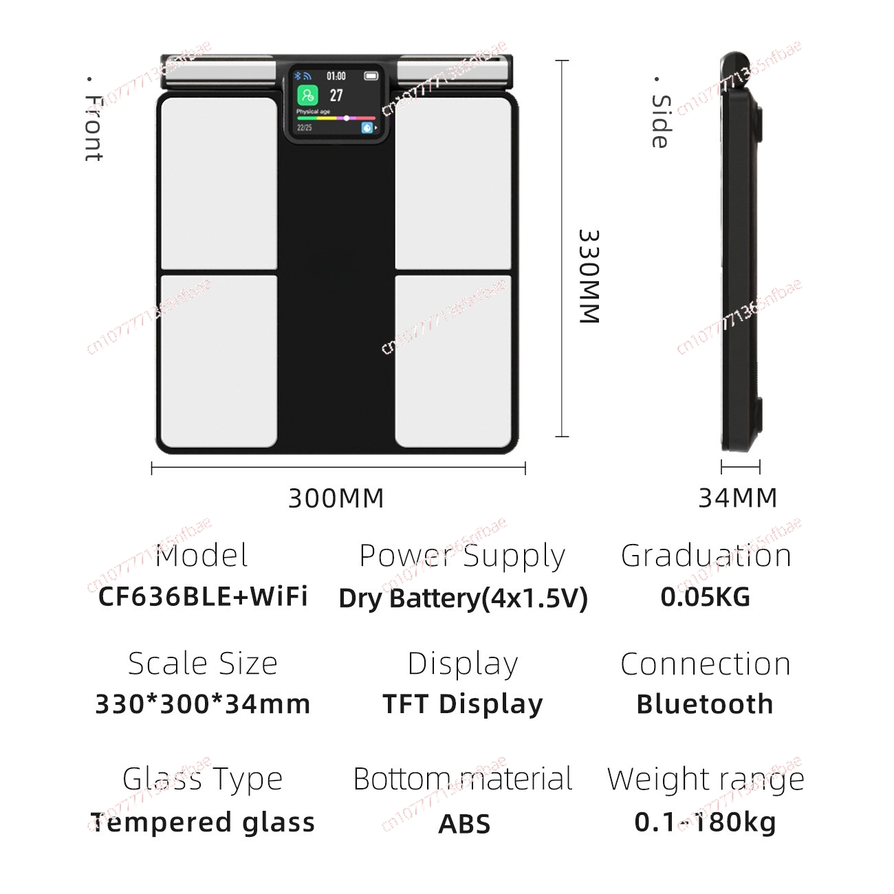 8‑Electrode Smart Body Fat Sca - Home Bathroom Scales 评论和价格