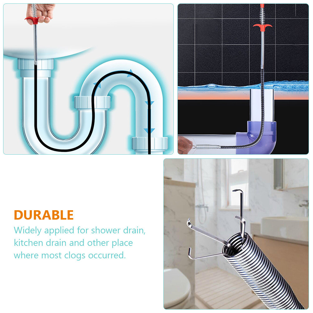 2Pcs Bendable Drain Cleaning T - Drain Hair Catcher 评论和价格