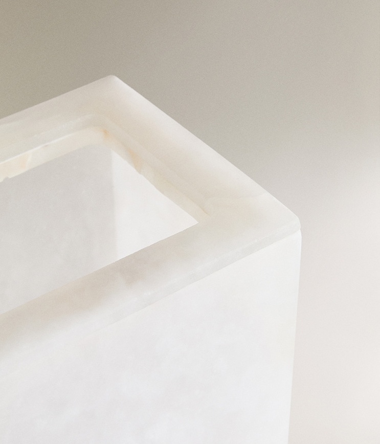 Natural Stone Snowflake Gypsum - Home Bathroom Trash Can 评论和价格