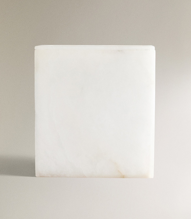 Natural Stone Snowflake Gypsum - Home Bathroom Trash Can 评论和价格