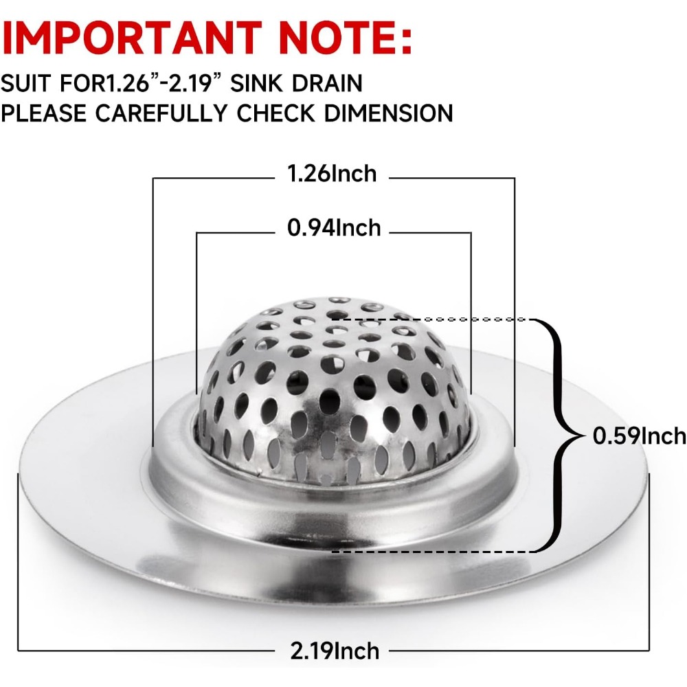 2PCS Bathroom Sink Drain Strai - Drain Hair Catcher 评论和价格