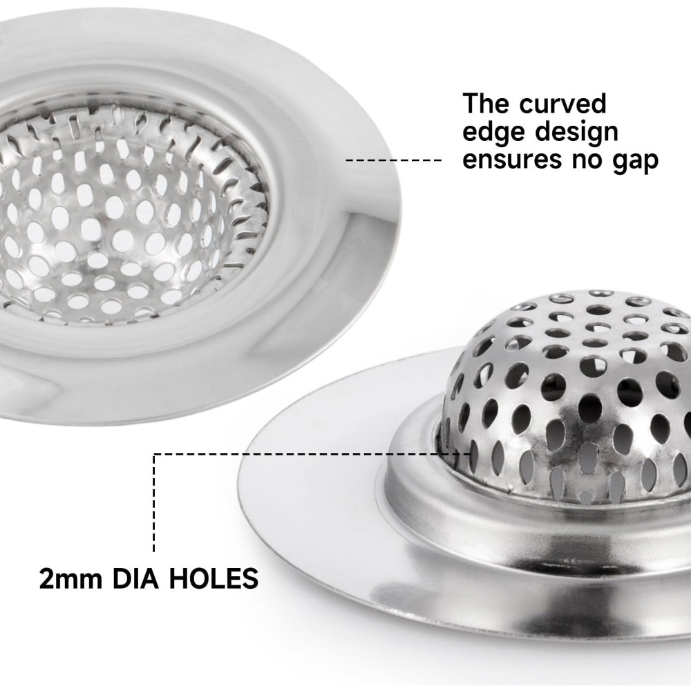 2PCS Bathroom Sink Drain Strai - Drain Hair Catcher 评论和价格