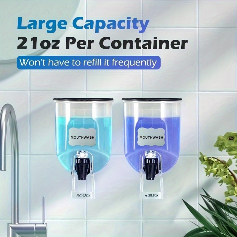 2PCS 600ml Mouthwash Dispenser - Home Bathroom Freshener 评论和价格