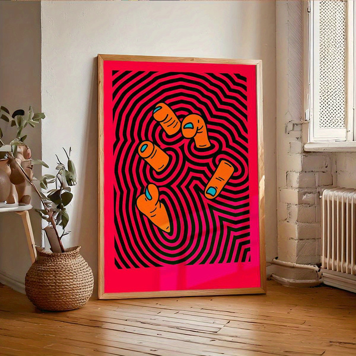 Modern Abstract Finger Art Pos - Home Office Bathroom 评论和价格