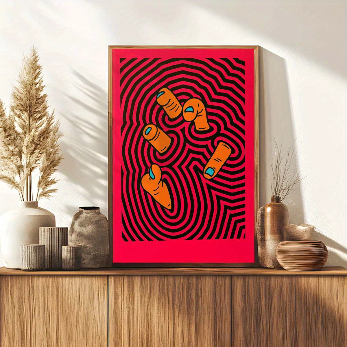 Modern Abstract Finger Art Pos - Home Office Bathroom 评论和价格
