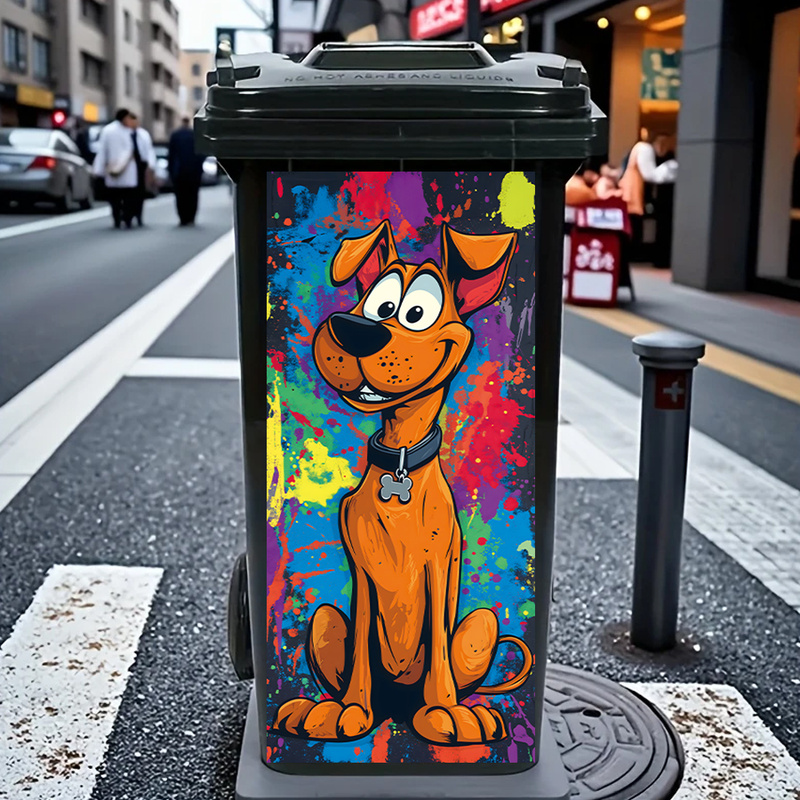 Adorable Cartoon Dog Rubbish B - Home Bathroom Trash Can 评论和价格
