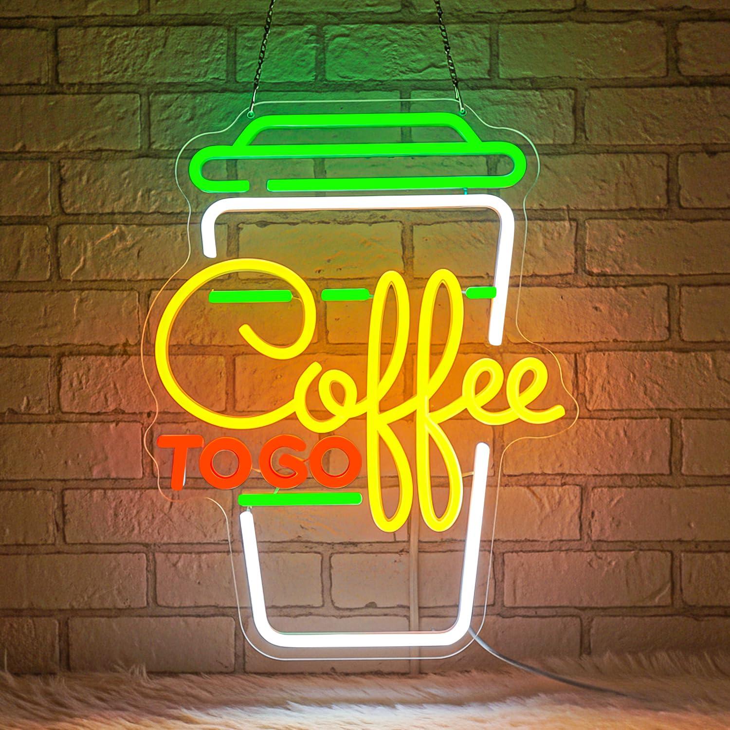 Coffee Neon Sign USB Dimmable  - Home Kitchen & Bathroom 评论和价格