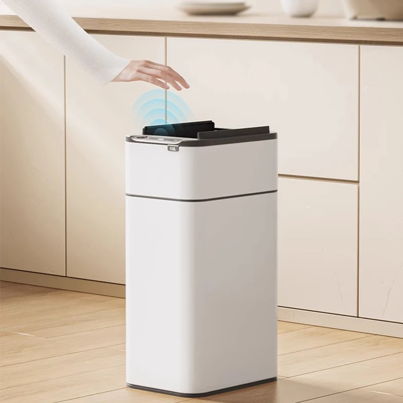 Smart Trash Can with lid 15L/2 - Home Kitchen & Bathroom 评论和价格
