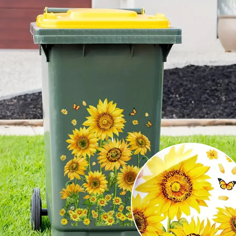 Sunflower Trash Can Stickers F - Home Bathroom Trash Can 评论和价格