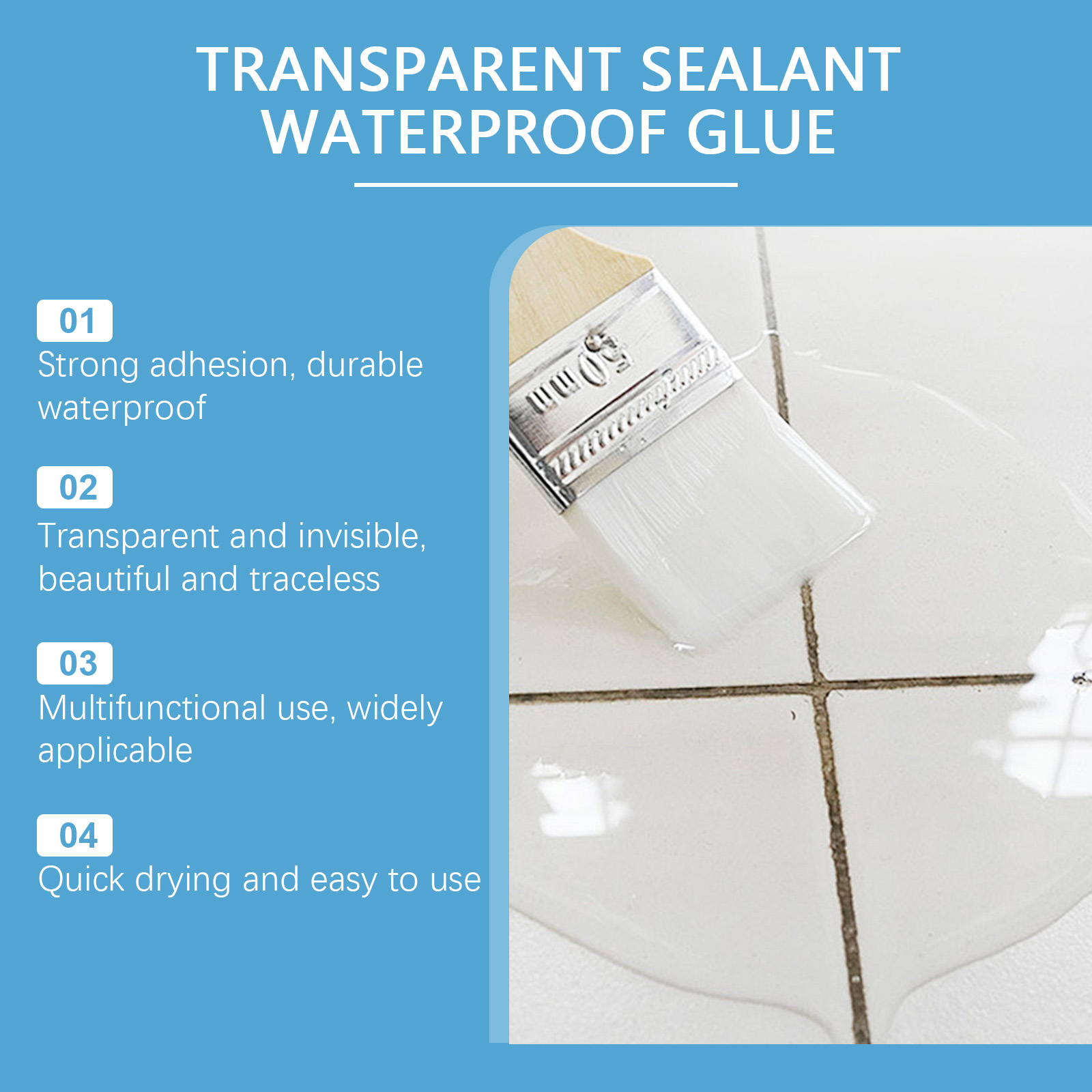 Transparent Waterproof Sealant - Home Bathroom Repair 评论和价格