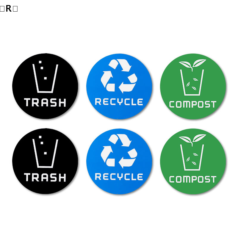 〔R〕6pcs Diameter 10CM PVC Recy - Home Bathroom Trash Can 评论和价格