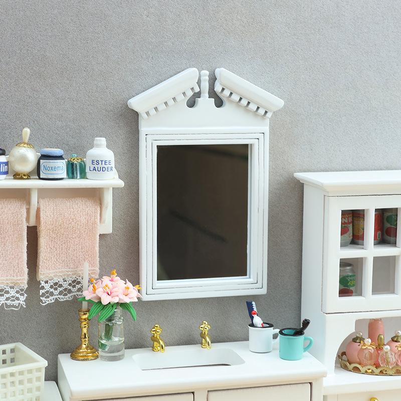 White Mirror Dollhouse Bathroo - Home Bathroom Scales 评论和价格
