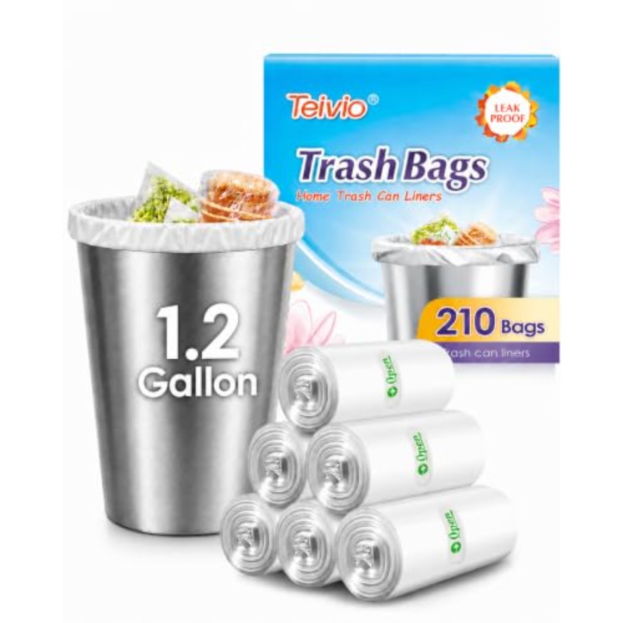 1.2 Gallon 210 Counts Strong T - Home Bathroom Trash Can 评论和价格