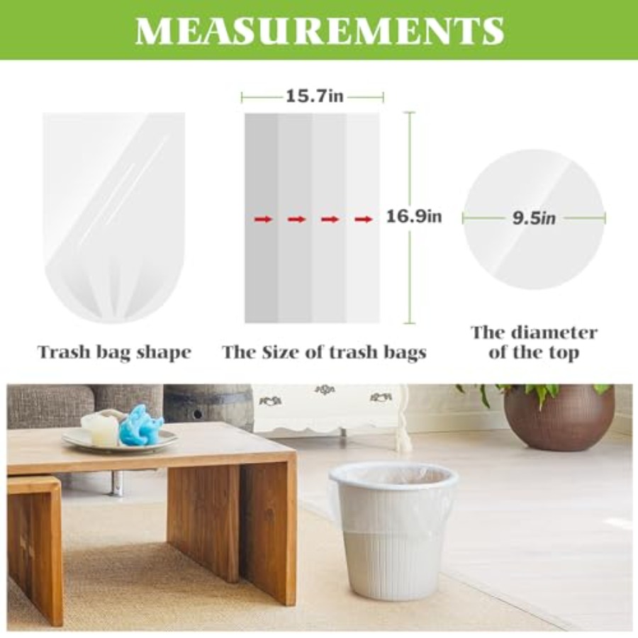 1.2 Gallon 210 Counts Strong T - Home Bathroom Trash Can 评论和价格