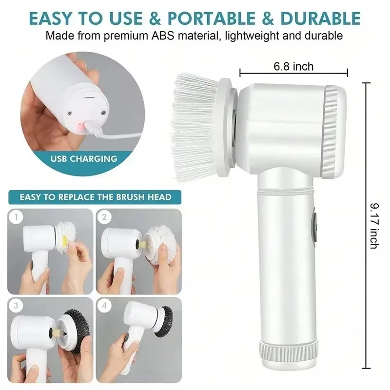 New Cordless Spin Scrubber Ele - Home Bathroom Renovation 评论和价格